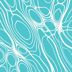 Naklejka premium Abstract organic pattern of wavy lines on teal background