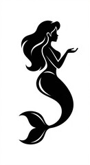 silhouette of a mermaid vector 