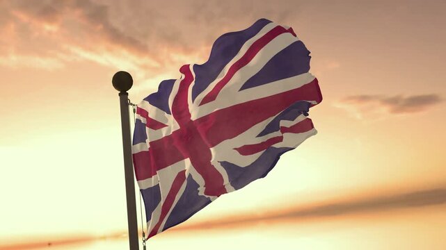 United Kingdom FLAG_ULTRA SLOW MOTION