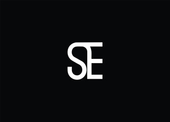 SE Initial Letter Logo, Clean Minimal SE Monogram for Corporate Identity