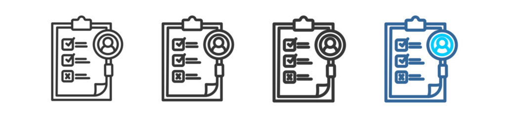 criteria icon set multiple style collection	