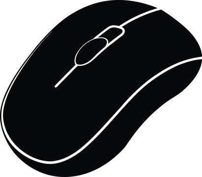 Minimalist high contrast modern object silhouette isolated on white background