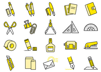 文房具アイコン03　Stationery icons