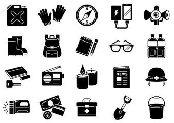 災害・防災アイコン08　Disaster Prevention icons
