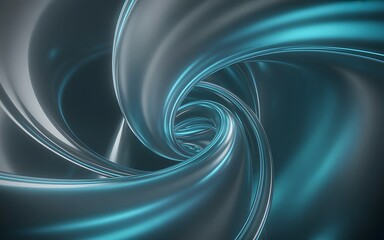 Abstract Futuristic Neon Tunnel Vortex With Glowing Lights