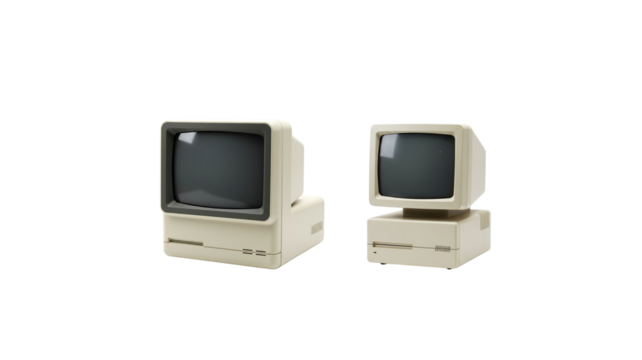 Retro classic computer png