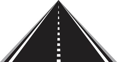 Set of road Straight road vector template isolated on background. Road, highway isolated on white background. Vector