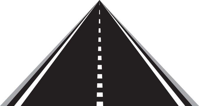 Set of road Straight road vector template isolated on background. Road, highway isolated on white background. Vector