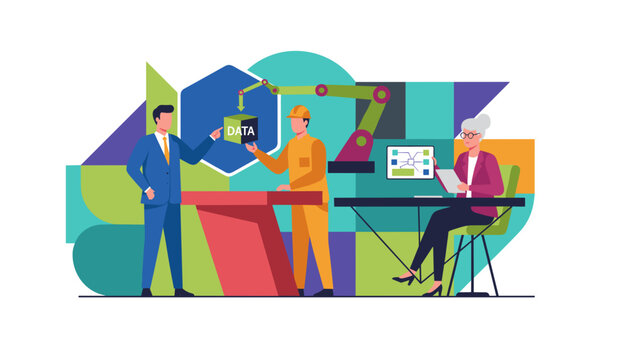 Collaboration on industrial data processing using robotics analytics and team expertise