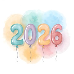 Golden 3D New Year Celebration with Numbers and Winter Theme