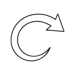 Refresh Arrow Icon Outline | PNG Redo Loop Symbol