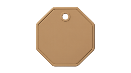 Blank octagonal tag ready for price, branding, or information, offering versatile retail and promotional use