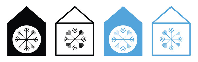 Cool home icon collection in minimal flat outline style for logo design.