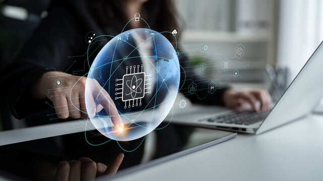 A global quantum computing network for the future of communication and data processing. A worldwide system powered by quantum technology and AI. Motif