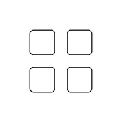 Outline Grid Four Squares App Menu Icon