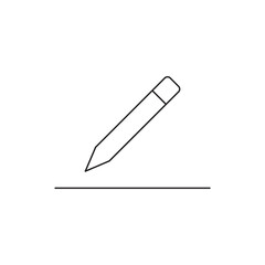 Simple Outline Pencil Writing Edit Icon