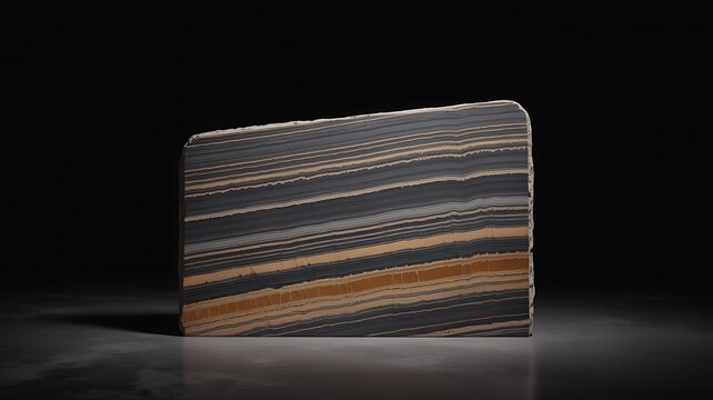 Detailed Geological Strata Formation Showing Distinct Layers of Sediment