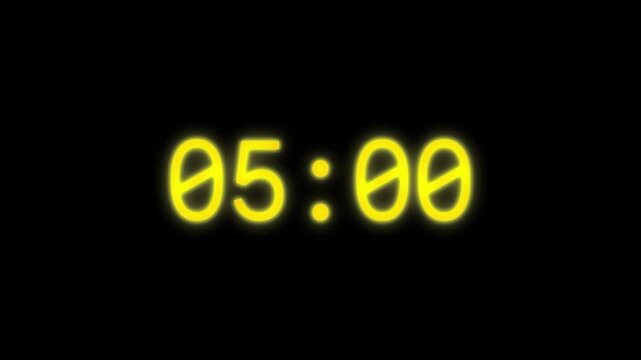 Digital time counting from 00:00 to 24:00 full day cycle