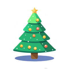 Fototapeta premium Cute Decorated Christmas Tree