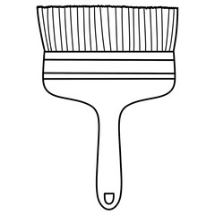 Bristle Paintbrush Outline