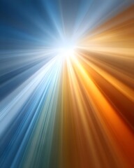 Obraz premium Dynamic Light Rays with Blue and Orange Tones in Abstract Background