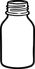 open medicine bottle doodle icon