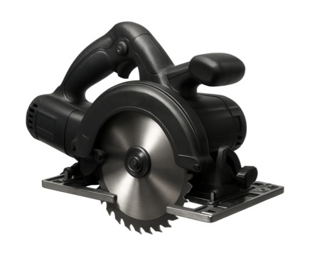 Variable speed circular saw with soft start for smooth cabinetry workshop use.