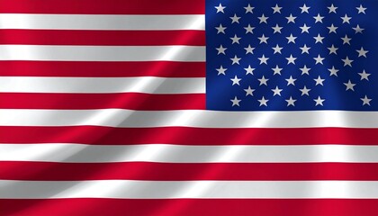 Obraz premium American flag with stars and stripes—waving with history, unity, and enduring freedom.
