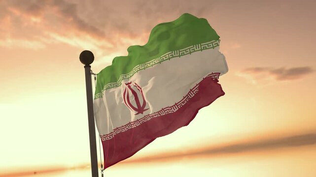 Iran FLAG_ULTRA SLOW MOTION
