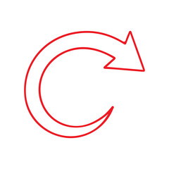 Redo Arrow Icon Outline | PNG Refresh Loop Symbol for UI Design