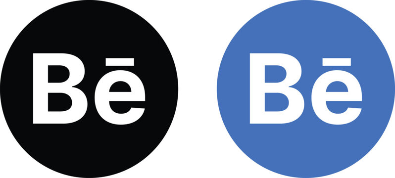 behance logo icon set. Social Media Network symbol. behance icon collection