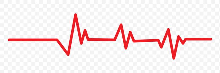 Blue Heartbeat Line on White Background for Medical Use