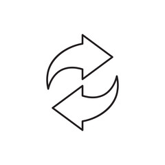 Circular Arrows Refresh Reload Cycle Outline Icon
