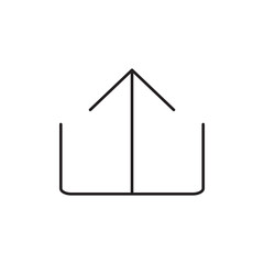 Simple Arrow Up Upload Outline Icon