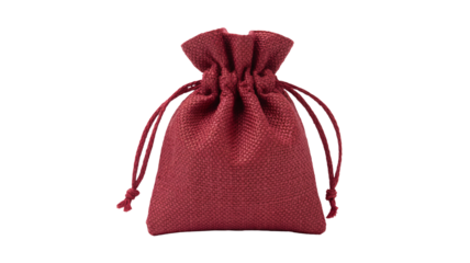 Elegant red drawstring pouch perfect for jewelry gifts, wedding favors, or special occasion packaging offering a touch of luxury and sophistication.