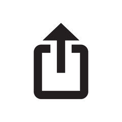 Square Box Upload Send Arrow Solid Icon