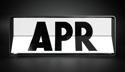 April - table calendar - 3D illustration