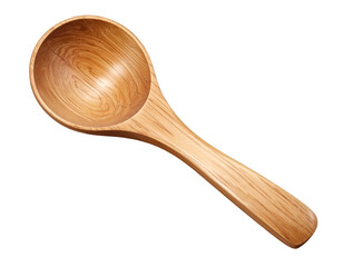 Wooden spoon isolated on transparent background