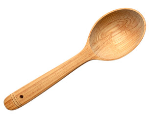 Wooden spoon isolated on transparent background