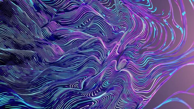 dynamic 4k futuristic abstract motion background colorful flowing wavy lines mullite tones creating fluid energy rhythm ideal music visuals technology modern design