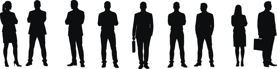 Business, People, Team, Group, Office, Corporate, Professional, Worker, Manager, Leader, Staff, Employee, Partner, Meeting, Deal, Agreement, Success, Network, Silhouette, Vector, Illustration