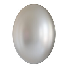 Silver Oval Pearl Shape 3D