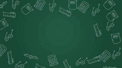 back to school patten background with white school supply doodles. Great for back to school designs, educational materials, and stationery products. Perfect for schoolthemed graphics. - Powered by Adobe