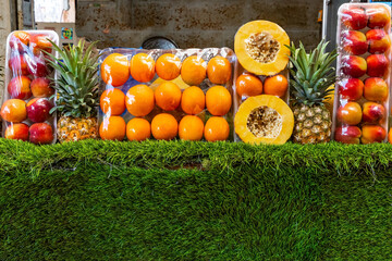 Exotic fruits. The famous market