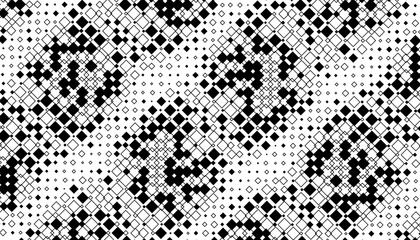 Black and white abstract pixel pattern with smooth transition effect. For sporty and modern background. Vector Format Illustration 