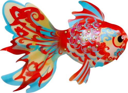 Fish lantern on transparent background. - Powered by Adobe