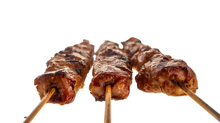 Grilled meat skewers with a delicious glaze perfect for a barbecue.
