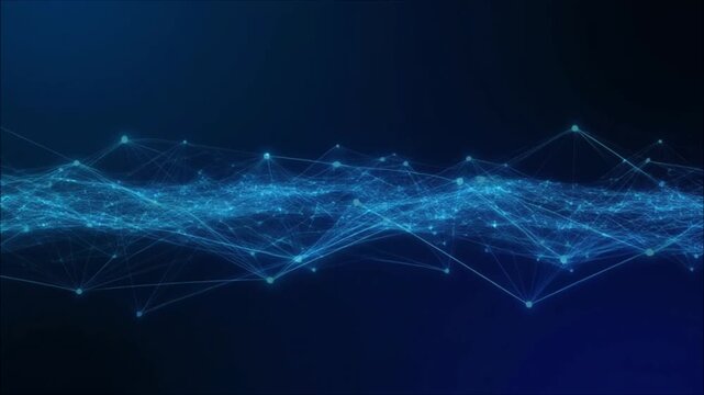 Abstract Network Digital Connectivity and Data Flow Visualization in the Modern World