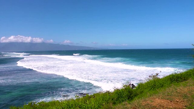 Wide shot of Hookipa beach park