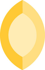 Yellow 3D Droplet Gemstone